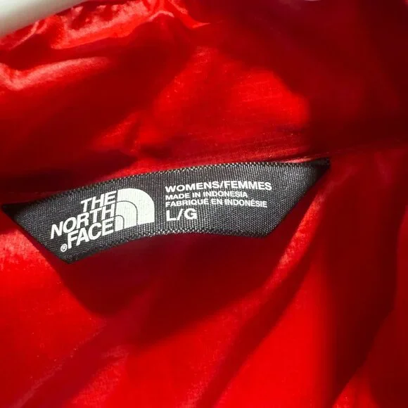 The North Face Women's Red Down Jacket Size Large - Picture 4 of 5